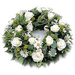 Funeral Wreath in White