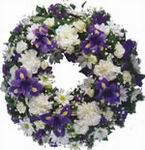 Mauve and White Flowers Wreath